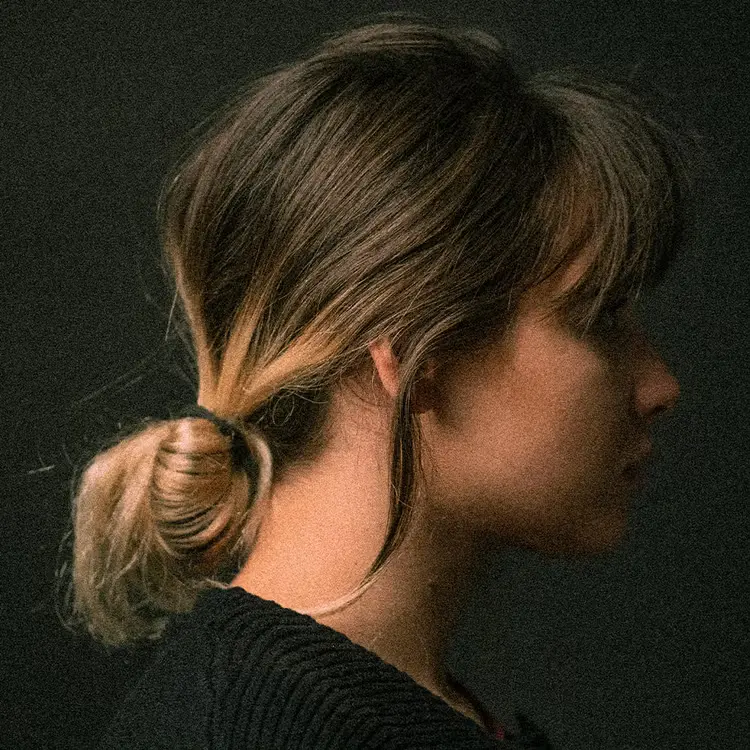 looped low ponytail bun