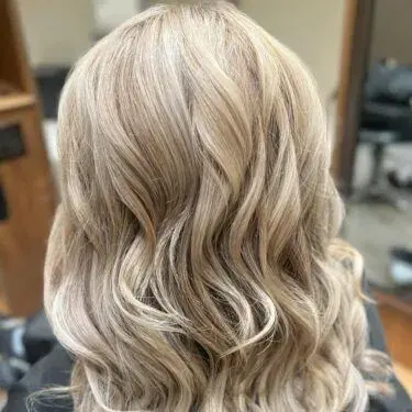 Bright blond hair color