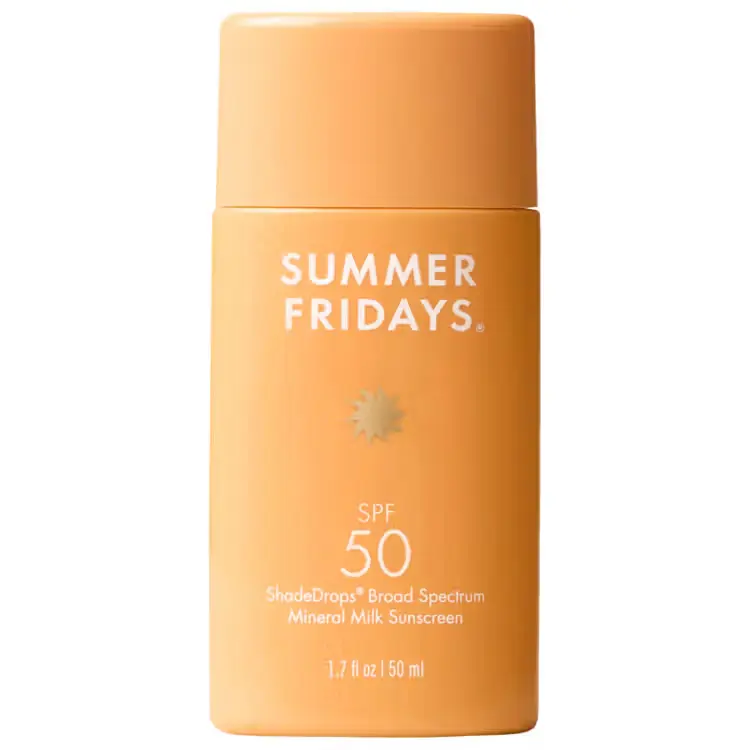 Summer Fridays ShadeDrops Broad Spectrum SPF 50 Mineral Milk Sunscreen