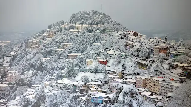 Shimla,Town,In,India,Covered,With,Snowfall