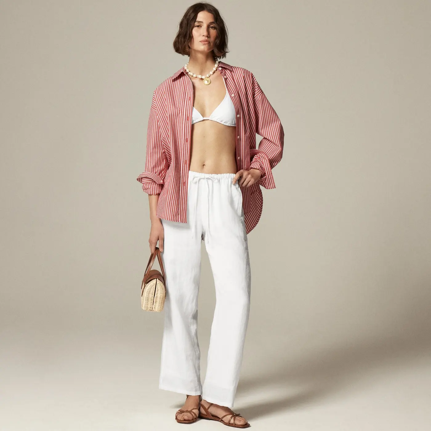 J.Crew, New Soleil Pant in Linen