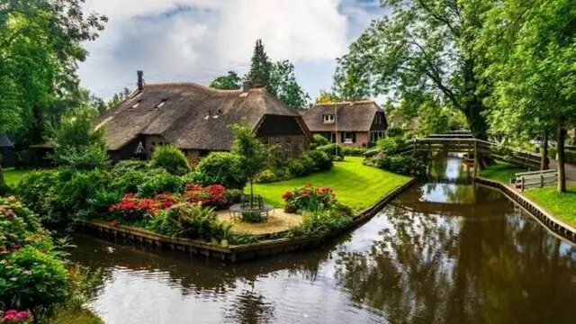 Giethoorn, Netherlands: Referred to as the 'Venice of the North,' Giethoorn is a picturesque village situated in Overijssel, Netherlands. With its enchanting canals, historic homes, and serene landscapes, this hidden gem provides visitors with a peaceful retreat from urban life. Residents navigate using boats and bicycles, adding to its tranquil atmosphere.