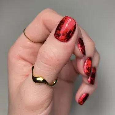 red foil nails