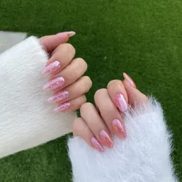 strawberry glaze nails