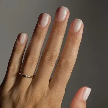 milky nails
