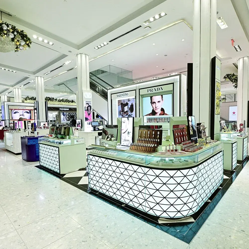 NEW YORK, NEW YORK - NOVEMBER 13: A general view inside the beauty renovation at Macy's Herald Square on November 13, 2025 in New York City. 