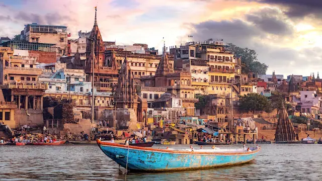 Indian Panorama | Delhi Round Trip: Perfect for couples seeking a comprehensive view of India's heritage, this six-night Maharajas' Express journey includes the Taj Mahal, Varanasi’s Ganges, Ranthambore wildlife, and Khajuraho’s temple art.