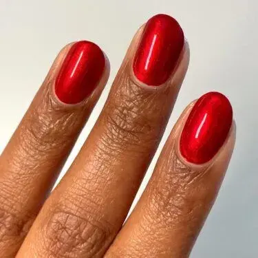 Crimson red nails