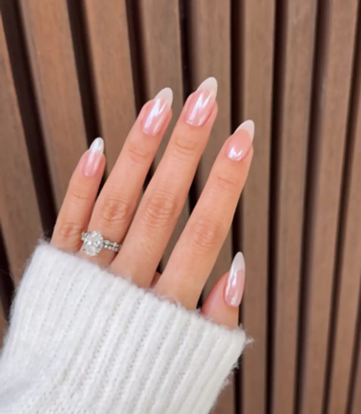 vanilla french glaze manicure
