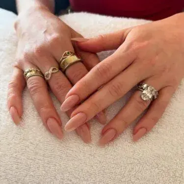 Nude almond nails