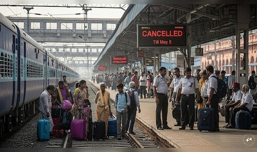 South Central Railway Suspends Trains on Vijayawada–Duvvada Route Until May 5: See Complete List