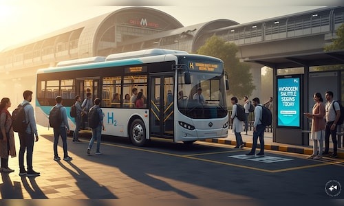Delhi Metro Launches Hydrogen Shuttle Bus Services Today: Details on Route, Fares, and Schedule