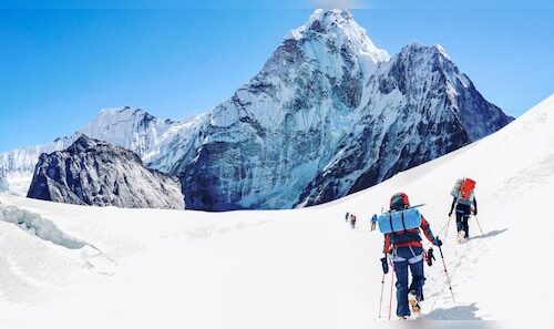 Everest climbing season begins later than usual, as climbers remain unfazed by massive ice block and high travel expenses.