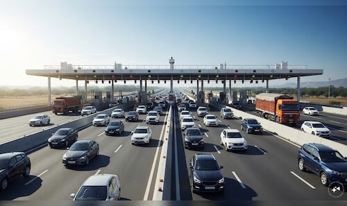 India launches its inaugural toll-free system on NH-48 in Gujarat.