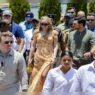 Tiffany Trump visits Sonar Fort in Jaisalmer following her tours of the Taj Mahal and Akshardham.