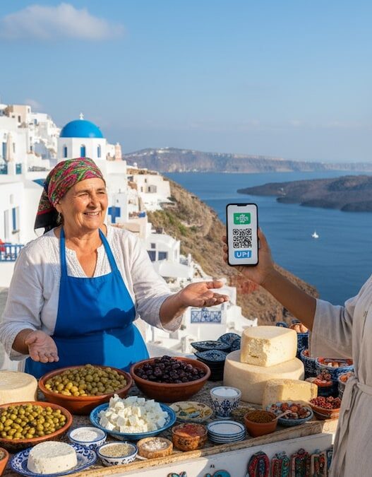 Indian travelers in Greece can now make payments using UPI.