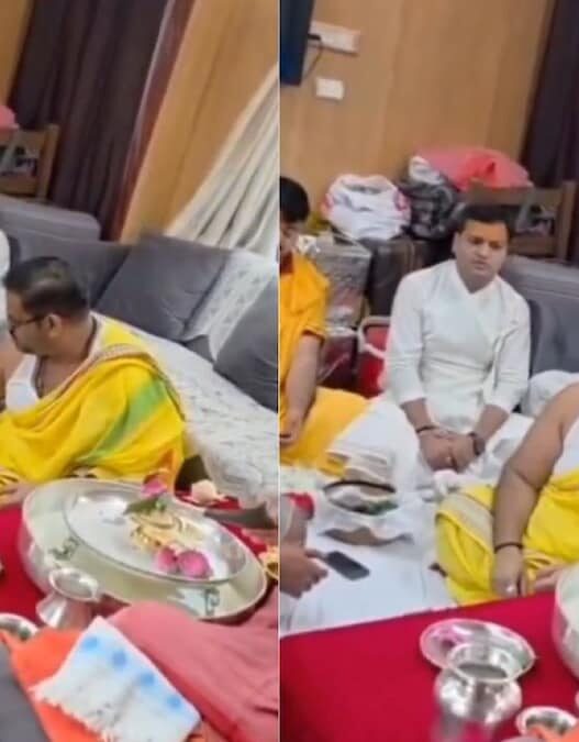 Following 'honeymoon coach' controversy, video of puja on a moving train goes viral; Railways provides clarification.