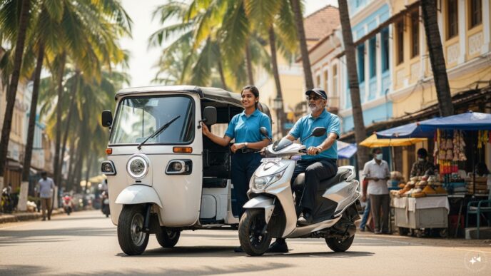 Goa to Offer Up to 50% Subsidy on Electric Vehicles for Bike Taxi and Autorickshaw Drivers