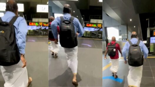 Zoho's Sridhar Vembu Runs in Traditional Attire for Japan's Bullet Train, Captivating the Internet | Check It Out